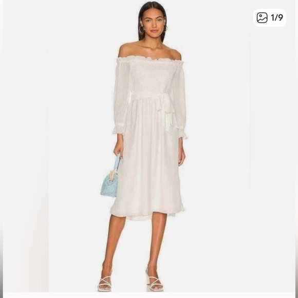 1. State Dresses & Skirts - 1. State Off-Shoulder White Long Sleeve Dress